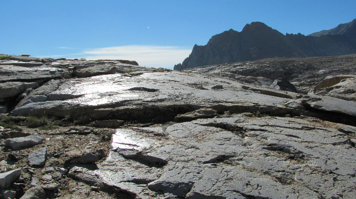 "Glacial Striations at Taboose Pass" by Stardustsense - Own work. Licensed under CC BY-SA 3.0 via Wikimedia Commons - https://commons.wikimedia.org/wiki/File:Glacial_Striations_at_Taboose_Pass.JPG#/media/File:Glacial_Striations_at_Taboose_Pass.JPG
